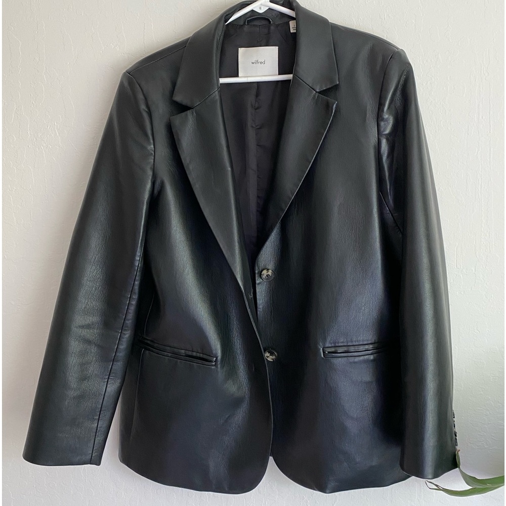 (SOLD) Leather Blazer Jacket